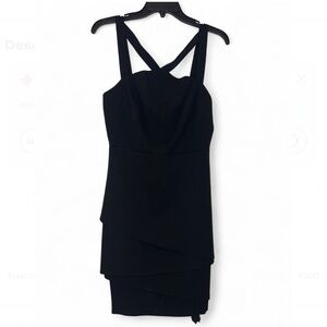 BCBGMaxAzria Black Layered Mini Dress